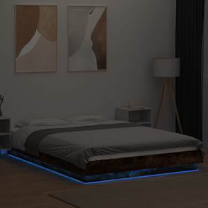 Rám postele s LED osvětlením kouřový dub 120 x 190 cm kompozit - obrázek 4