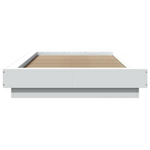 Rám postele s LED osvětlením bílý 90 x 190 cm kompozitní dřevo - obrázek 5