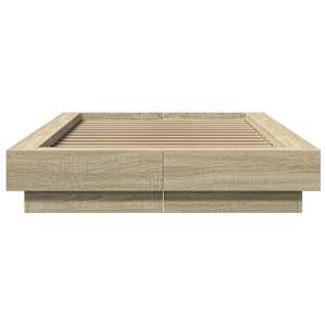 Rám postele s LED osvětlením dub sonoma 90 x 190 cm kompozit - obrázek 5
