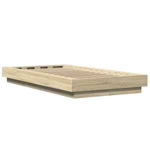 Rám postele s LED osvětlením dub sonoma 75 x 190 cm kompozit - obrázek 7