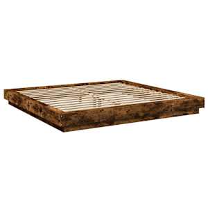 Rám postele kouřový dub 200 x 200 cm kompozitní dřevo - obrázek 3