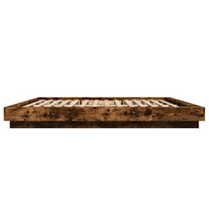 Rám postele kouřový dub 200 x 200 cm kompozitní dřevo - obrázek 5