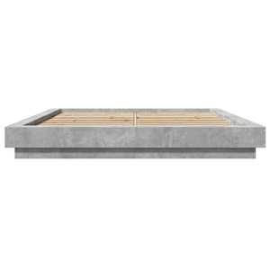 Rám postele betonově šedý 150 x 200 cm kompozitní dřevo - obrázek 4