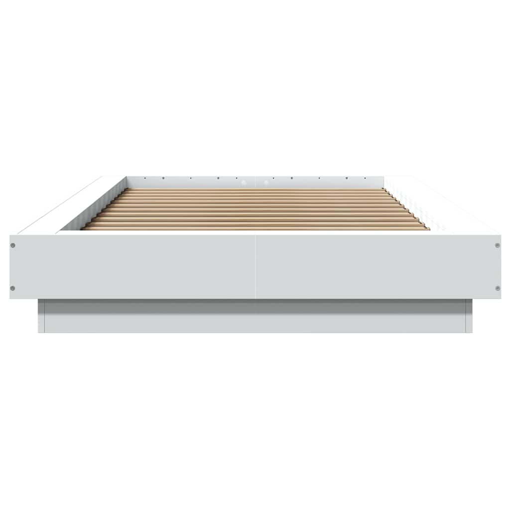 vidaXL Bedframe bewerkt hout wit 100x200 cm, foto 4