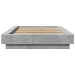 Rám postele betonově šedý 100 x 200 cm kompozitní dřevo - obrázek 4