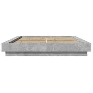 Rám postele betonově šedý 140 x 190 cm kompozitní dřevo - obrázek 4