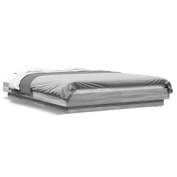 vidaXL voodiraam, hall Sonoma tamm, 140 x 190 cm, tehispuit