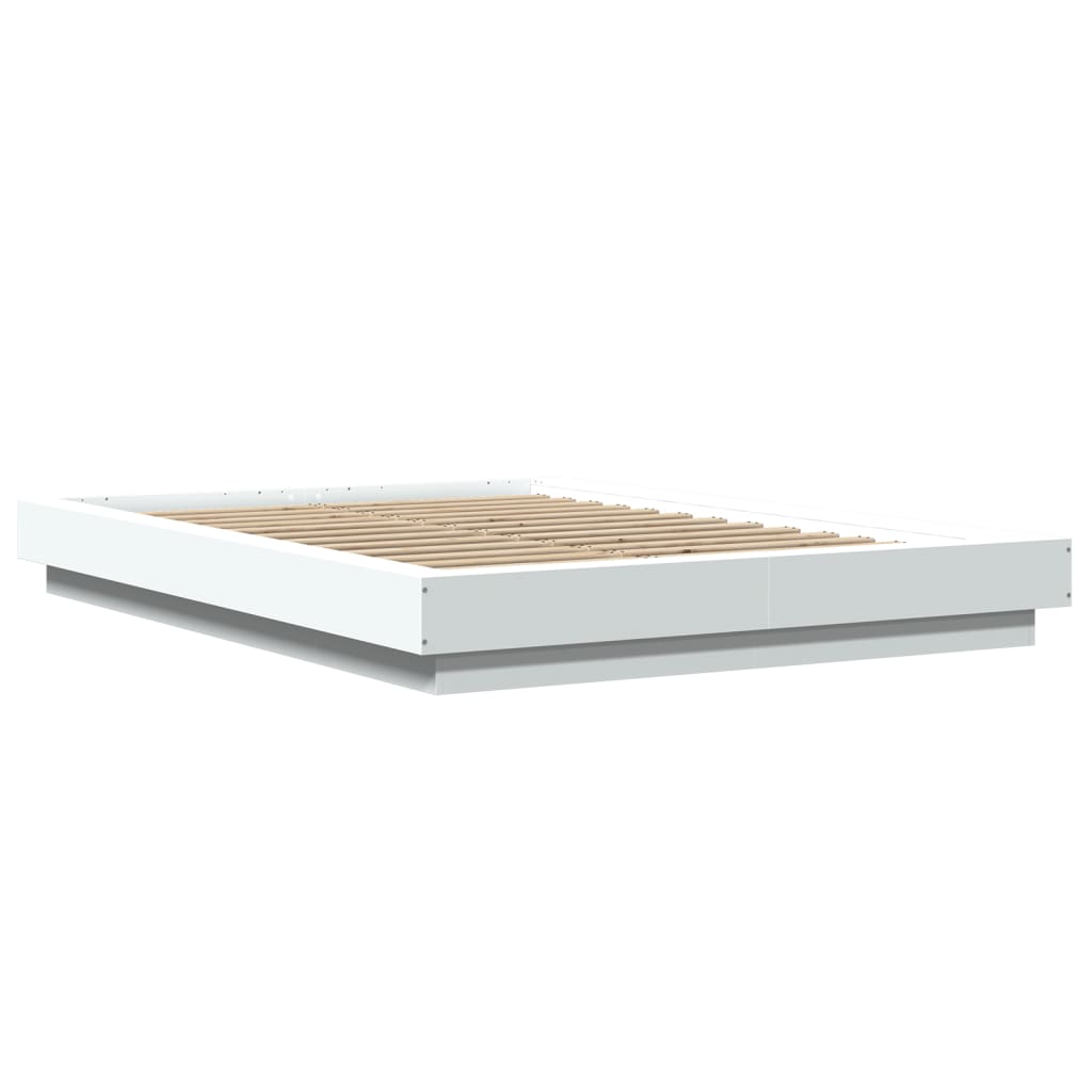 vidaXL Bedframe bewerkt hout wit 120x190 cm afbeelding