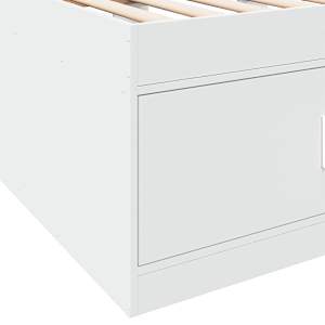 Válenda se zásuvkami bez matrace bílá 100 x 200 cm - obrázek 8