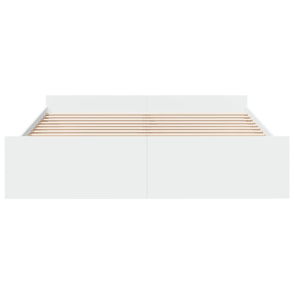 vidaXL Bedframe met lades bewerkt hout wit 200x200 cm, foto 4