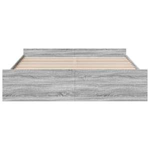 Rám postele se zásuvkami šedý sonoma 200 x 200 cm kompozit - obrázek 4
