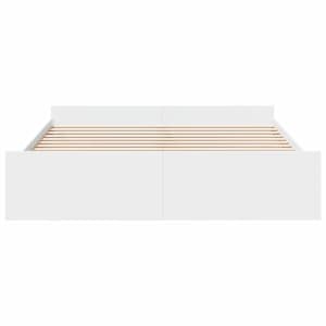 Rám postele se zásuvkami bílý 180 x 200 cm kompozitní dřevo - obrázek 4
