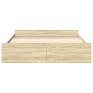 Rám postele se zásuvkami dub sonoma 180x200 cm kompozitní dřevo - obrázek 4