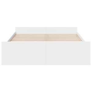 Rám postele se zásuvkami bílý 160 x 200 cm kompozitní dřevo - obrázek 4