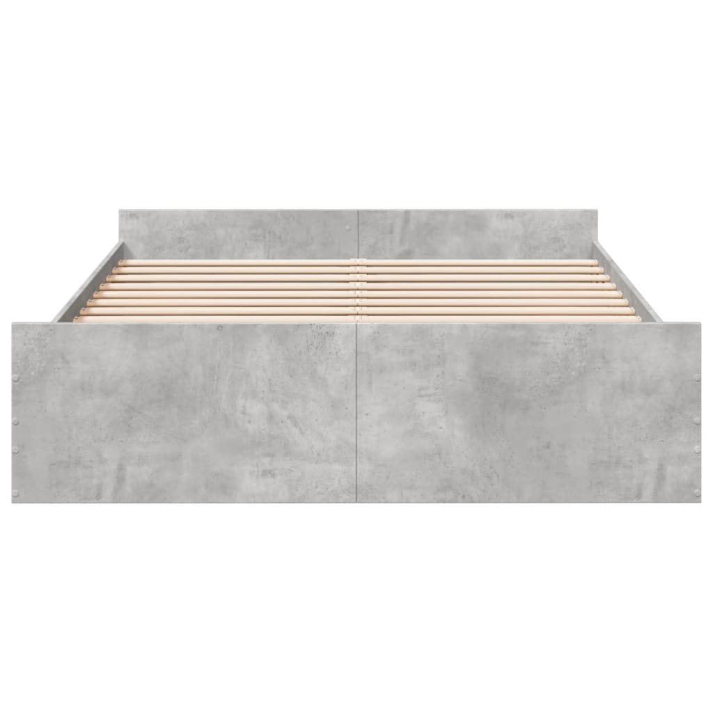 vidaXL Bedframe met lades bewerkt hout betongrijs 150x200 cm grijs, foto 4