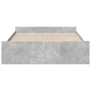 Rám postele se zásuvkami betonově šedý 150 x 200 cm kompozit - obrázek 4