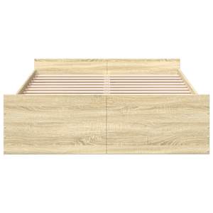 Rám postele se zásuvkami dub sonoma 140x190 cm kompozitní dřevo - obrázek 4