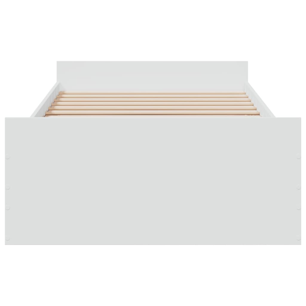vidaXL Bedframe met lades bewerkt hout wit 100x200 cm, foto 4