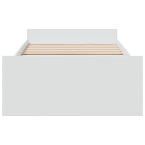 Rám postele se zásuvkami bílý 100 x 200 cm kompozitní dřevo - obrázek 4