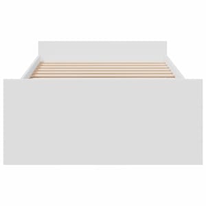 Rám postele se zásuvkami bílý 90 x 190 cm kompozitní dřevo - obrázek 4