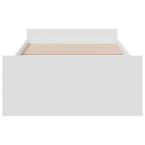 Rám postele se zásuvkami bílý 75 x 190 cm kompozitní dřevo - obrázek 4