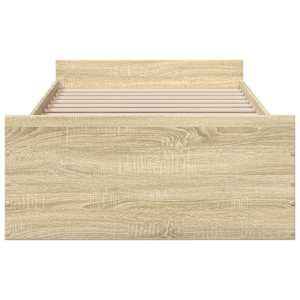 Rám postele se zásuvkami dub sonoma 75x190 cm kompozitní dřevo - obrázek 4