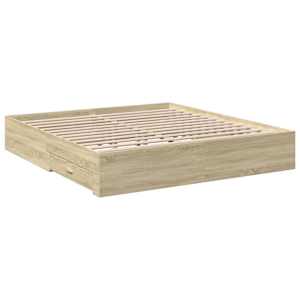 Rám postele se zásuvkami dub sonoma 200x200 cm kompozitní dřevo - obrázek 6