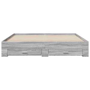 Rám postele se zásuvkami šedý sonoma 200 x 200 cm kompozit - obrázek 4