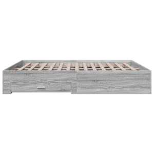 Rám postele se zásuvkami šedý sonoma 200 x 200 cm kompozit - obrázek 5