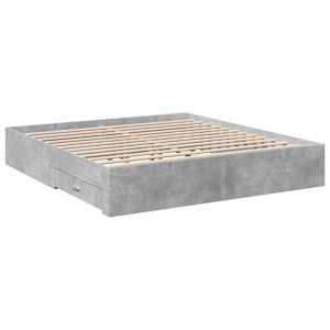 Rám postele se zásuvkami betonově šedý 180 x 200 cm kompozit - obrázek 6