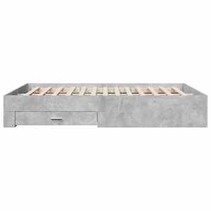 Rám postele se zásuvkami betonově šedý 150 x 200 cm kompozit - obrázek 5