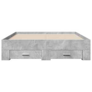 Rám postele se zásuvkami betonově šedý 140 x 190 cm kompozit - obrázek 4