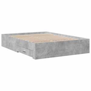 Rám postele se zásuvkami betonově šedý 140 x 190 cm kompozit - obrázek 6