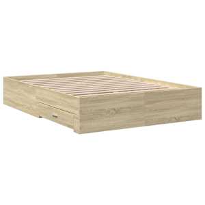 Rám postele se zásuvkami dub sonoma 135x190 cm kompozitní dřevo - obrázek 6