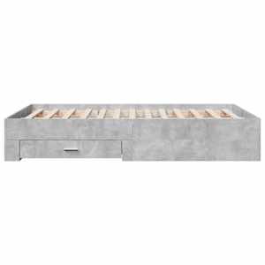 Rám postele se zásuvkami betonově šedý 135 x 190 cm kompozit - obrázek 5