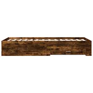 Rám postele se zásuvkami kouřový dub 100 x 200 cm kompozit - obrázek 5