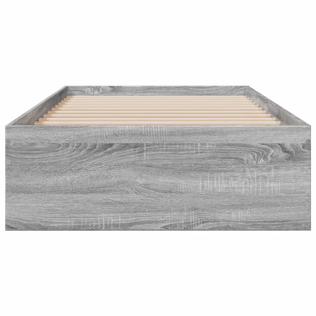 vidaXL Bedframe met lades bewerkt hout grijs sonoma eiken 90x200 cm, foto 4
