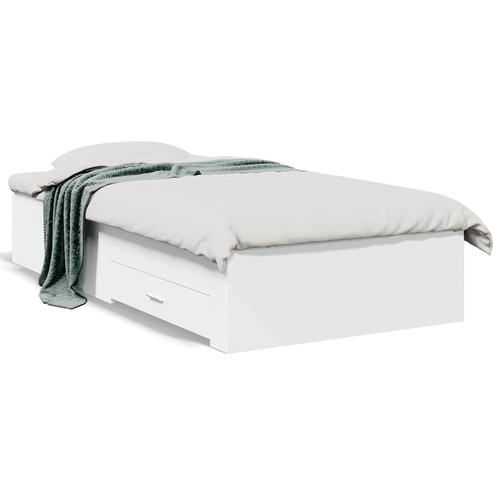 vidaXL Bedframe met lades bewerkt hout wit 90x190 cm, foto 3