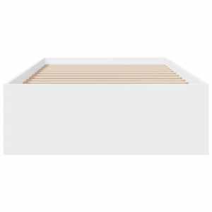 Rám postele se zásuvkami bílý 90 x 190 cm kompozitní dřevo - obrázek 4