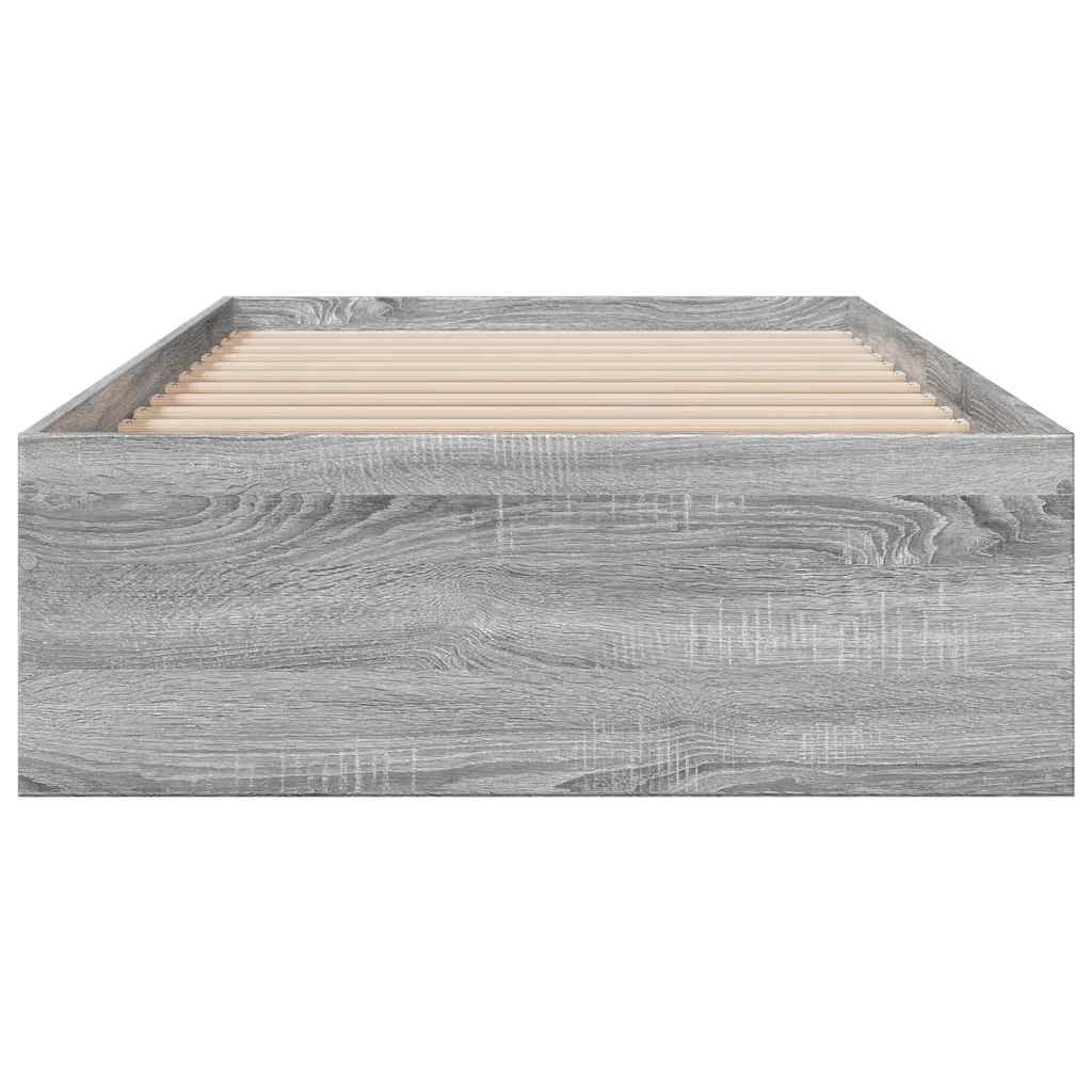 vidaXL Bedframe met lades bewerkt hout grijs sonoma eiken 90x190 cm, foto 4