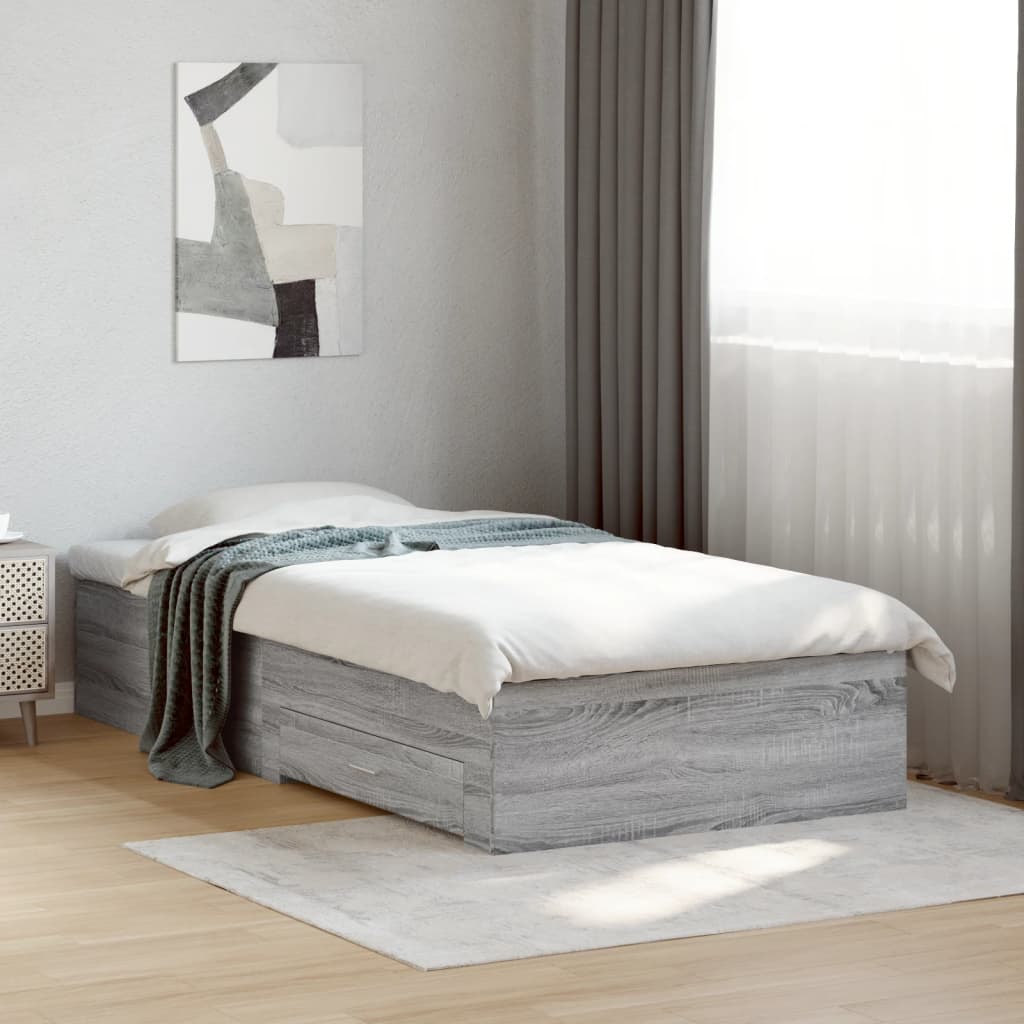 Estructura de Cama con Cajones Somier Mueble Dormitorio Madera Ingeniería vidaXL