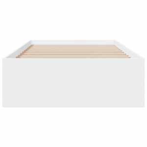 Rám postele se zásuvkami bílý 75 x 190 cm kompozitní dřevo - obrázek 4