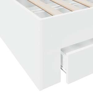 Rám postele se zásuvkami bílý 75 x 190 cm kompozitní dřevo - obrázek 8
