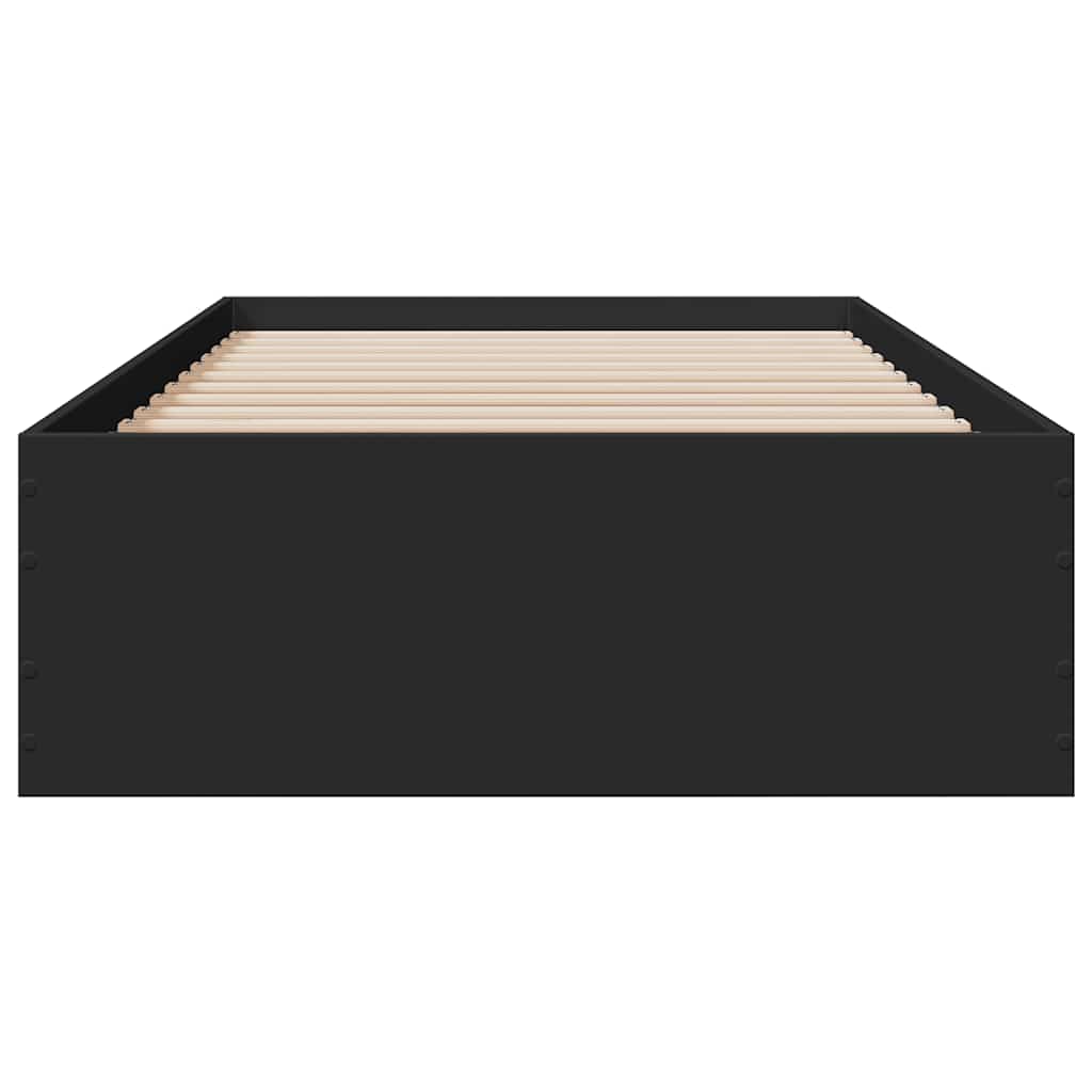 vidaXL Bedframe met lades bewerkt hout zwart 75x190 cm, foto 4