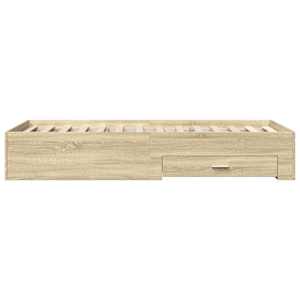 Rám postele se zásuvkami dub sonoma 75x190 cm kompozitní dřevo - obrázek 5