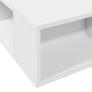 Rám postele bílý 150 x 200 cm kompozitní dřevo - obrázek 7
