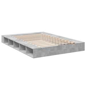Rám postele betonově šedý 150 x 200 cm kompozitní dřevo - obrázek 6