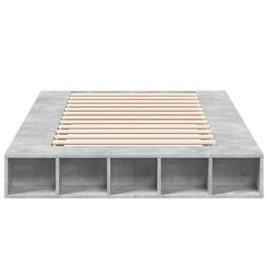 Rám postele betonově šedý 120 x 200 cm kompozitní dřevo - obrázek 4