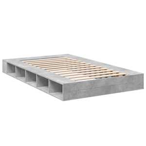 Rám postele betonově šedý 120 x 200 cm kompozitní dřevo - obrázek 6