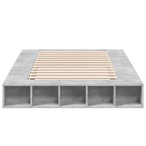 Rám postele betonově šedý 120 x 190 cm kompozitní dřevo - obrázek 4